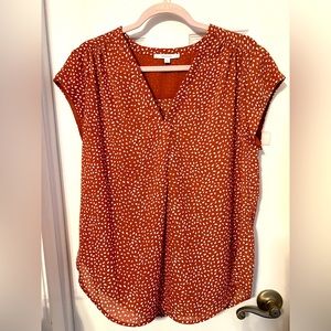 fun2fun, ladies xl, blouse nwot from stitch fix, warm dark-rose-beige